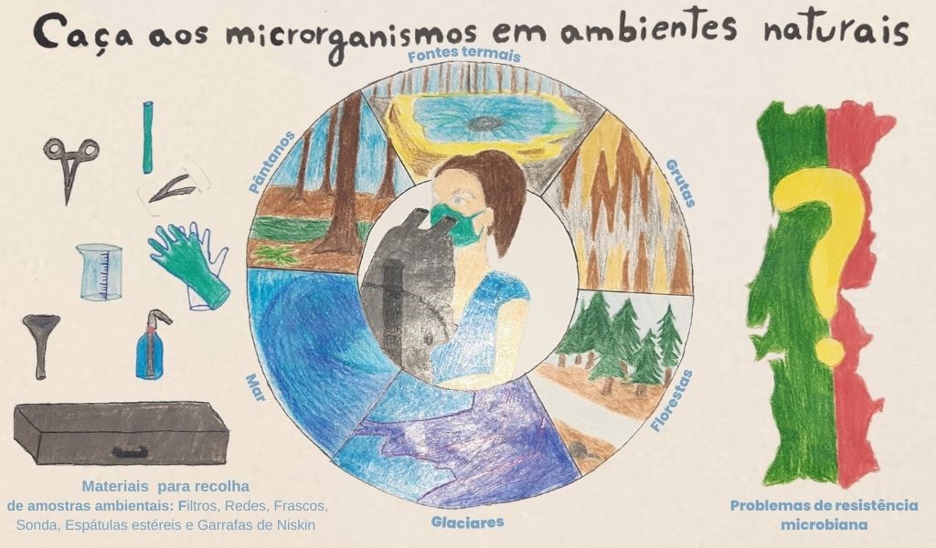 Caça aos microrganismos em ambientes naturais